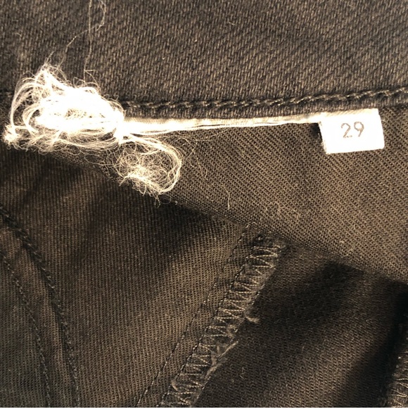 Guess Black High Rise Denim Jeans Jeans Stretchy 5 Pocket Shorts Size 29 - Picture 6 of 6